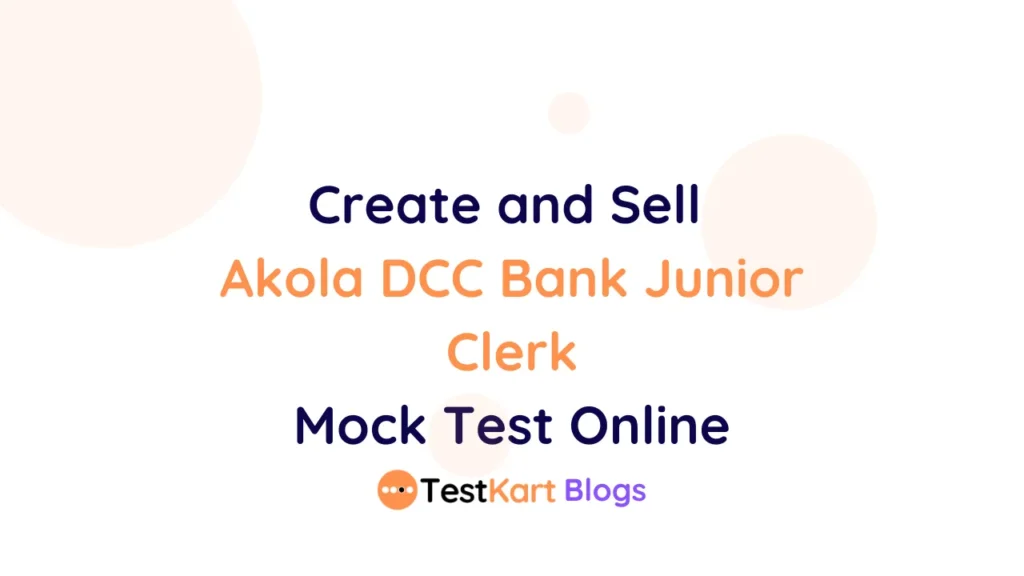 Akola DCC Bank Junior Clerk